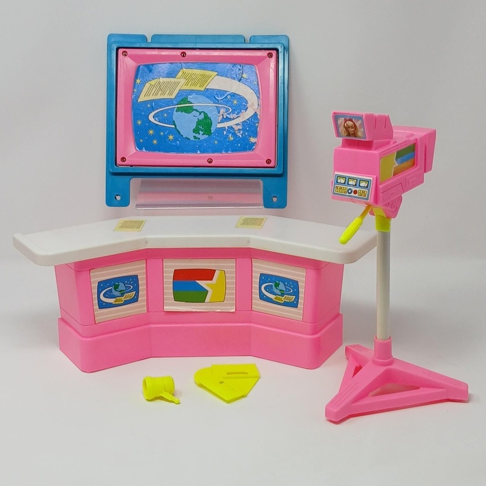 Vintage 1987 Arco Barbie 6 O'Clock News Station Playset Replacement Pieces